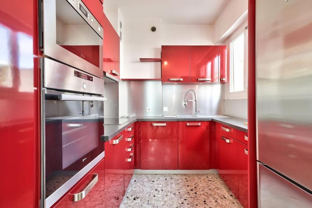 L29 Lenval Beach At 1Min Walk To Sea Front Ac Balcony Nice Bagian luar foto